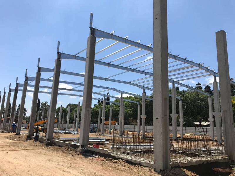 Quadros de armazém de estrutura de aço de construção galvanizada 